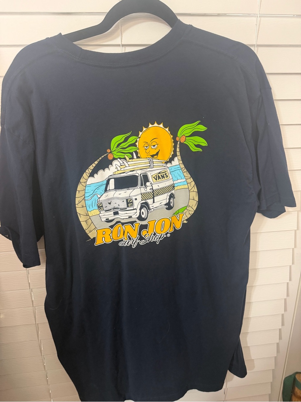 Vans Navy Graphic Tee with White Logo